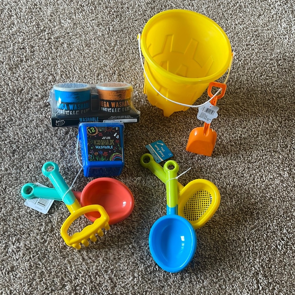 Kids outdoor toys and sand tools